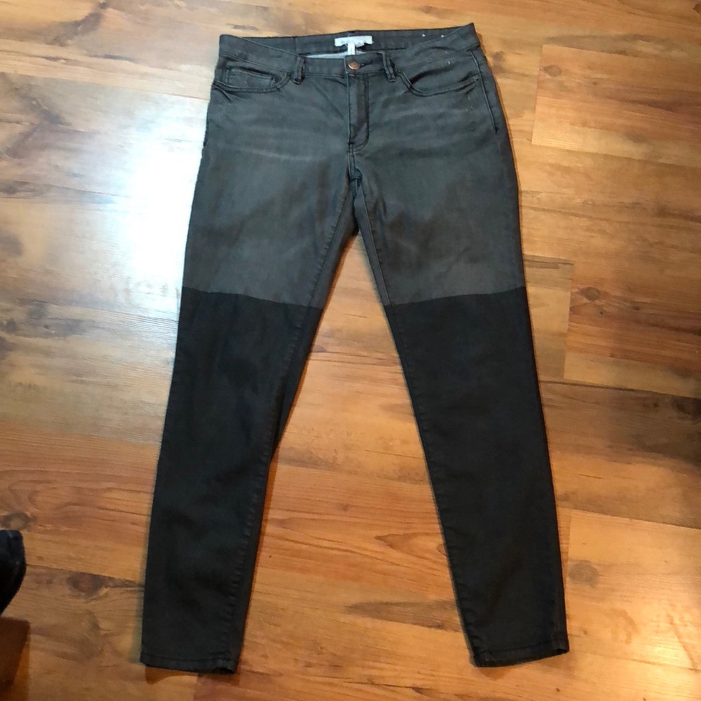 BCBGeneration Gray and Black Colorblock Skinny Jeans